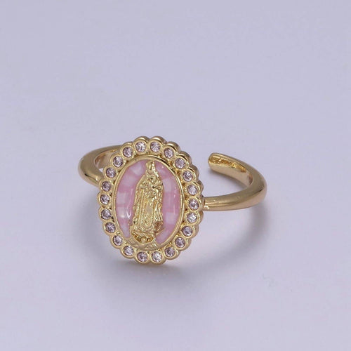 14K Gold Filled Virgin Mary Ring