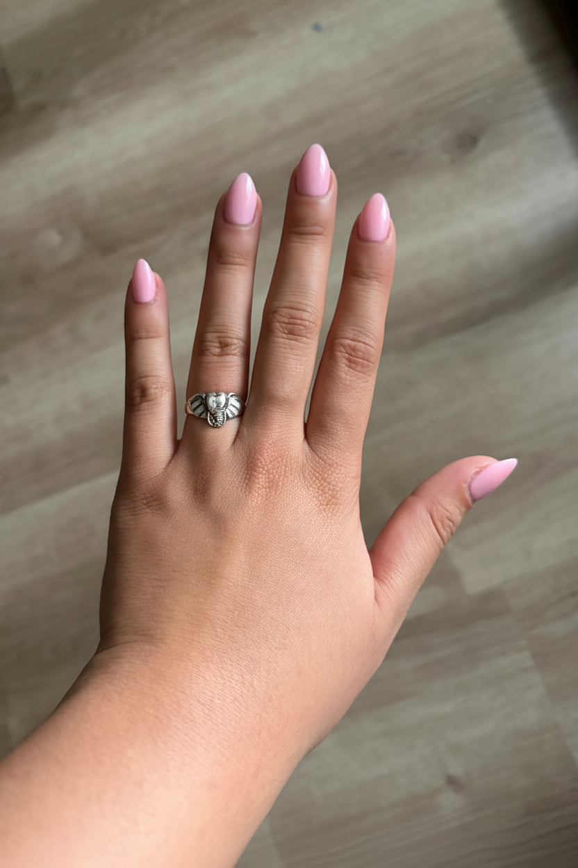 Sterling Silver Elephant Head Ring