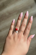 Sterling Silver Strawberry Open Ring