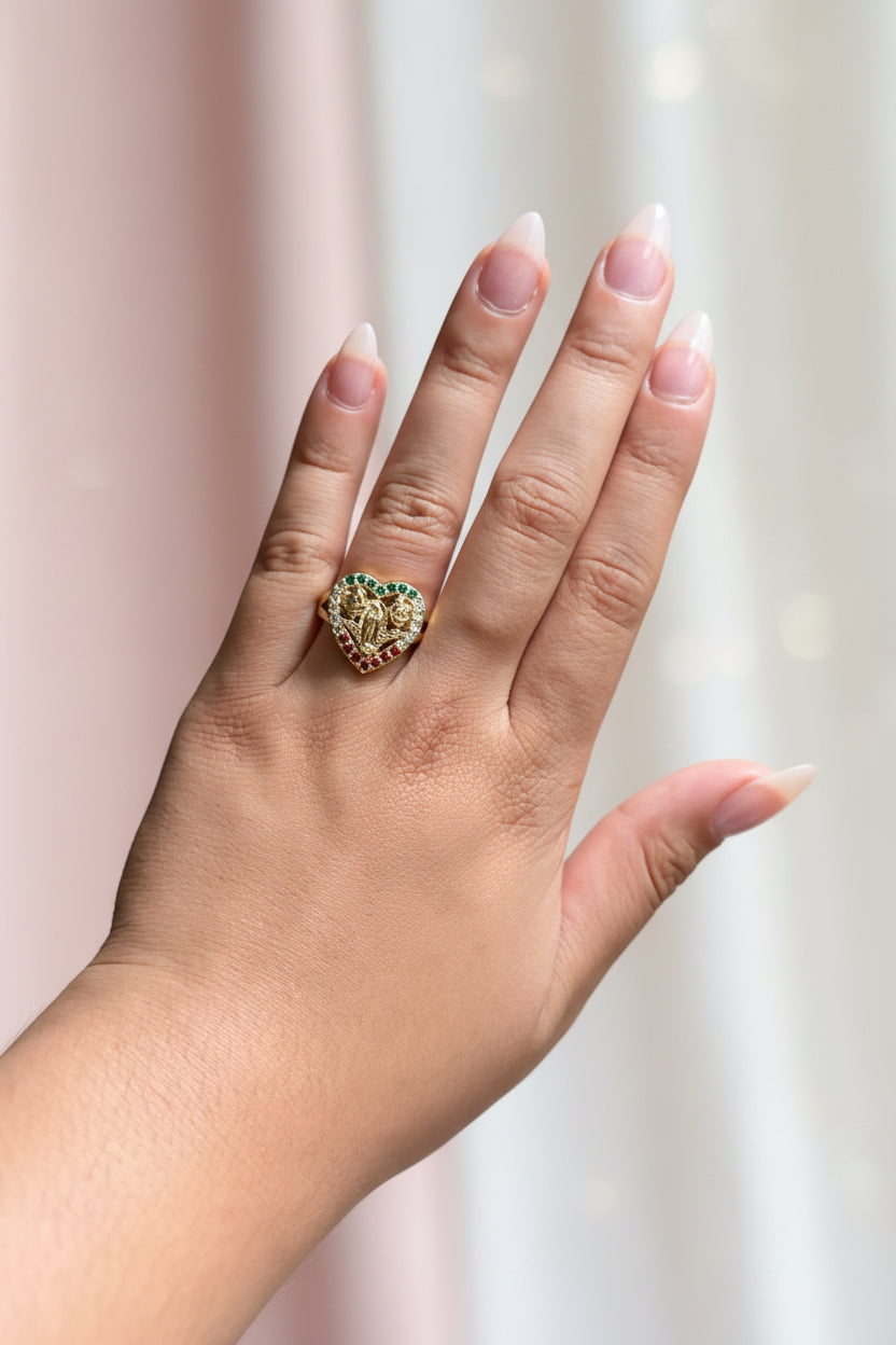 Lady Guadalupe Heart Ring