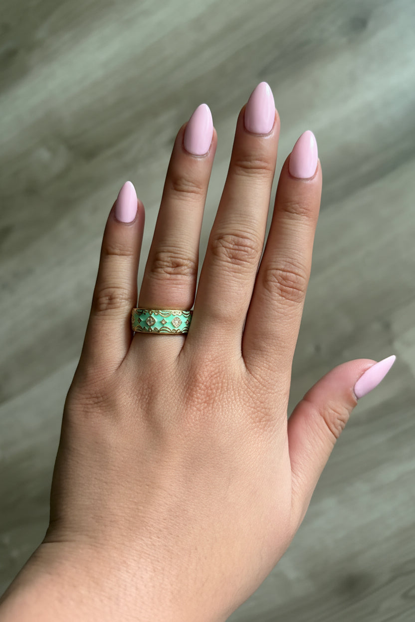 Vintage Enamel Victorian Ring