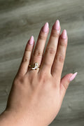 24K Gold Filled Pink Enamel Cowboy Boots Ring