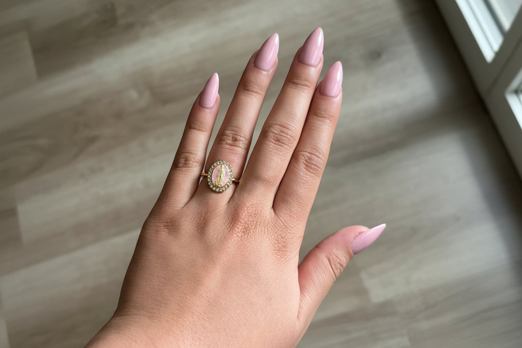 14K Gold Filled Virgin Mary Ring