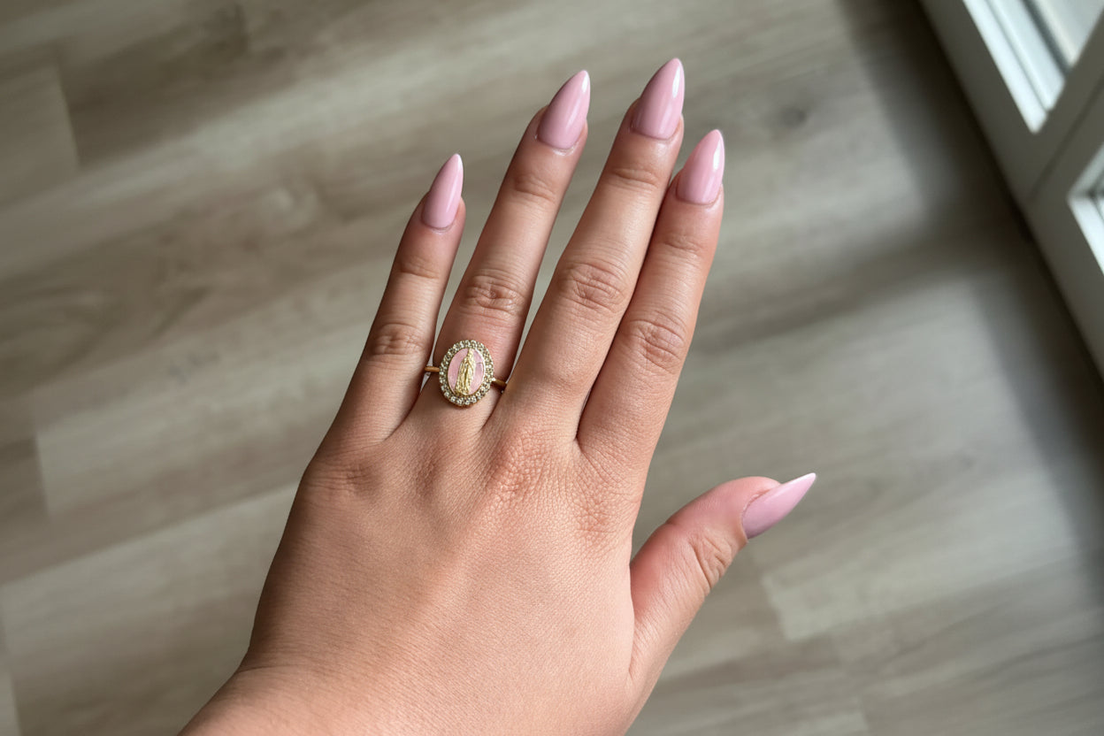 14K Gold Filled Virgin Mary Ring