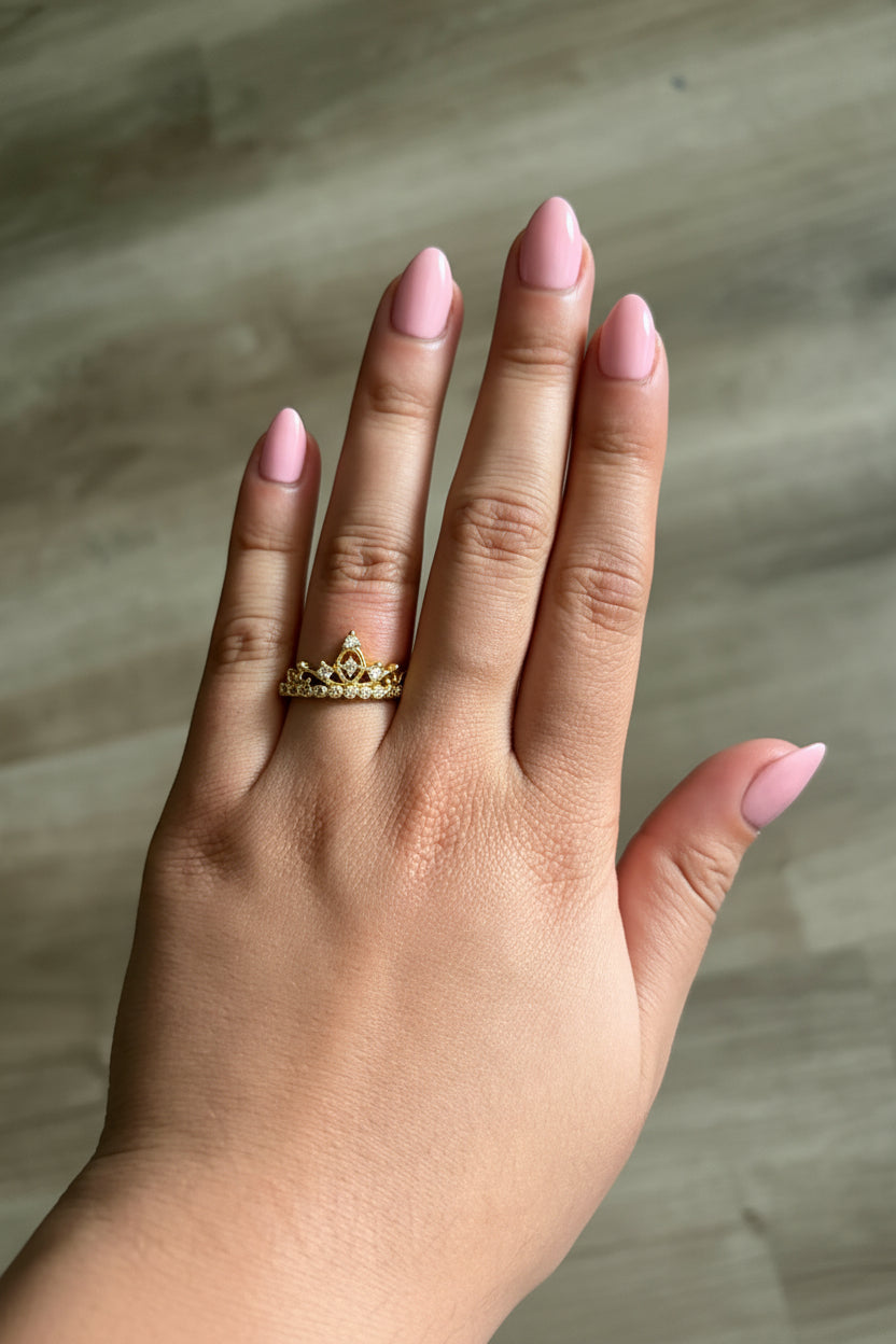 Clear Artisan Crown Ring