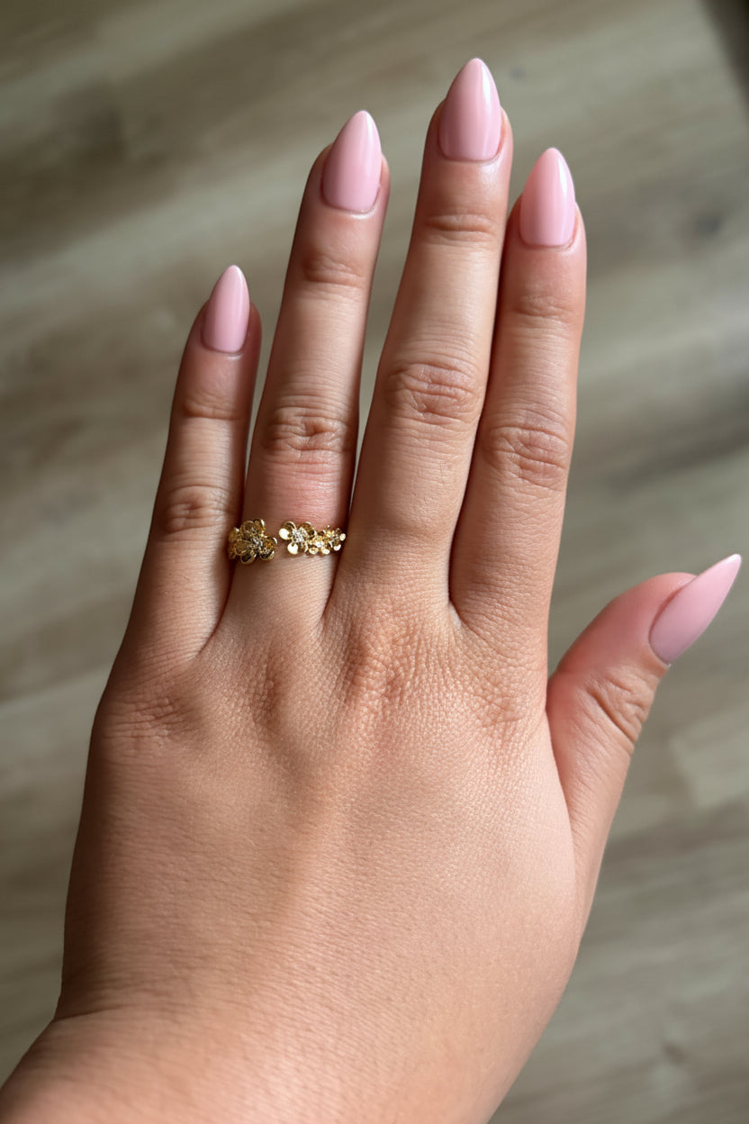 Daisy Ring Open Adjustable Flower Ring