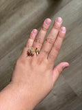 24K Gold Filled Flower Bumble Bee Ring