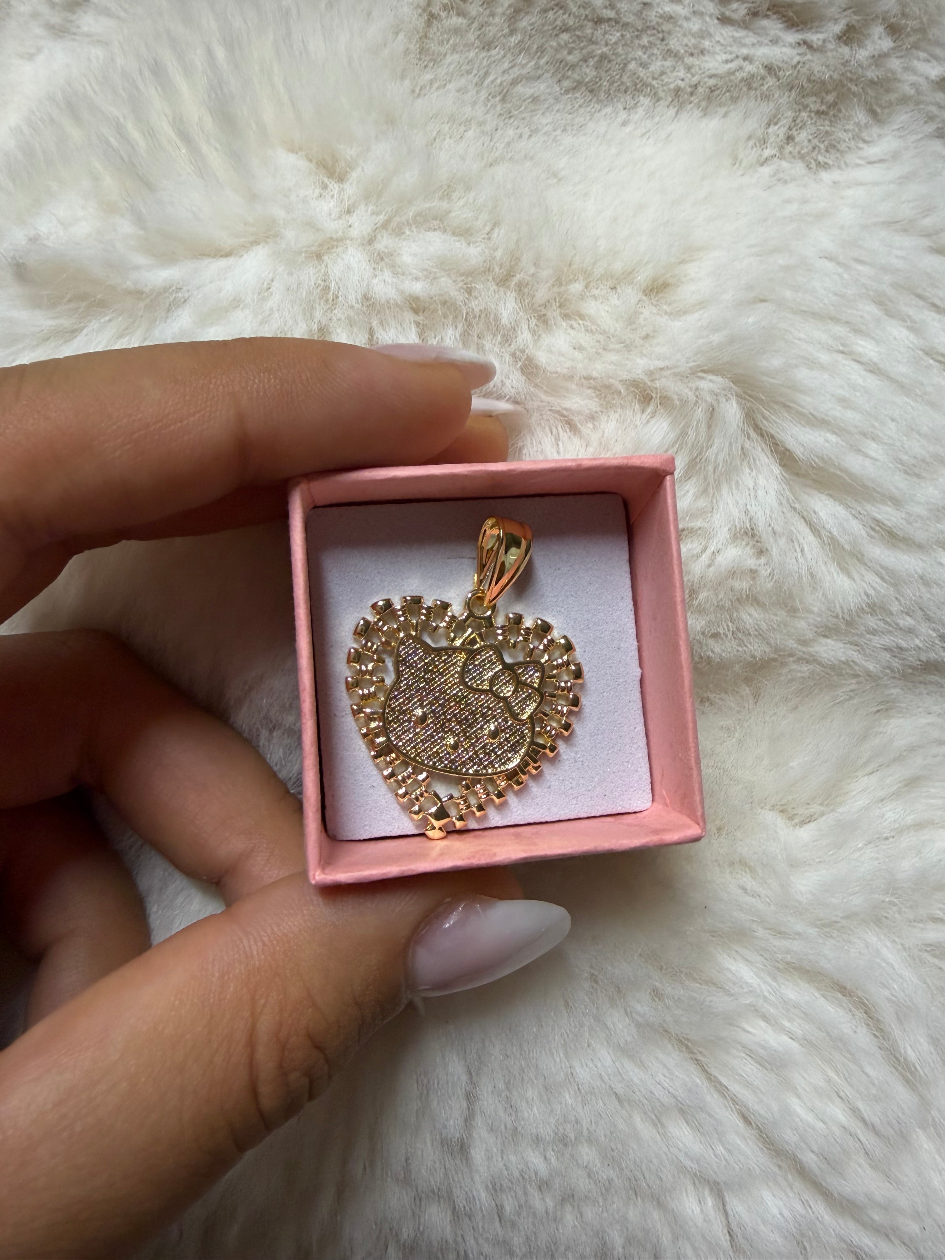 HEART HELLO KITTY PENDANT