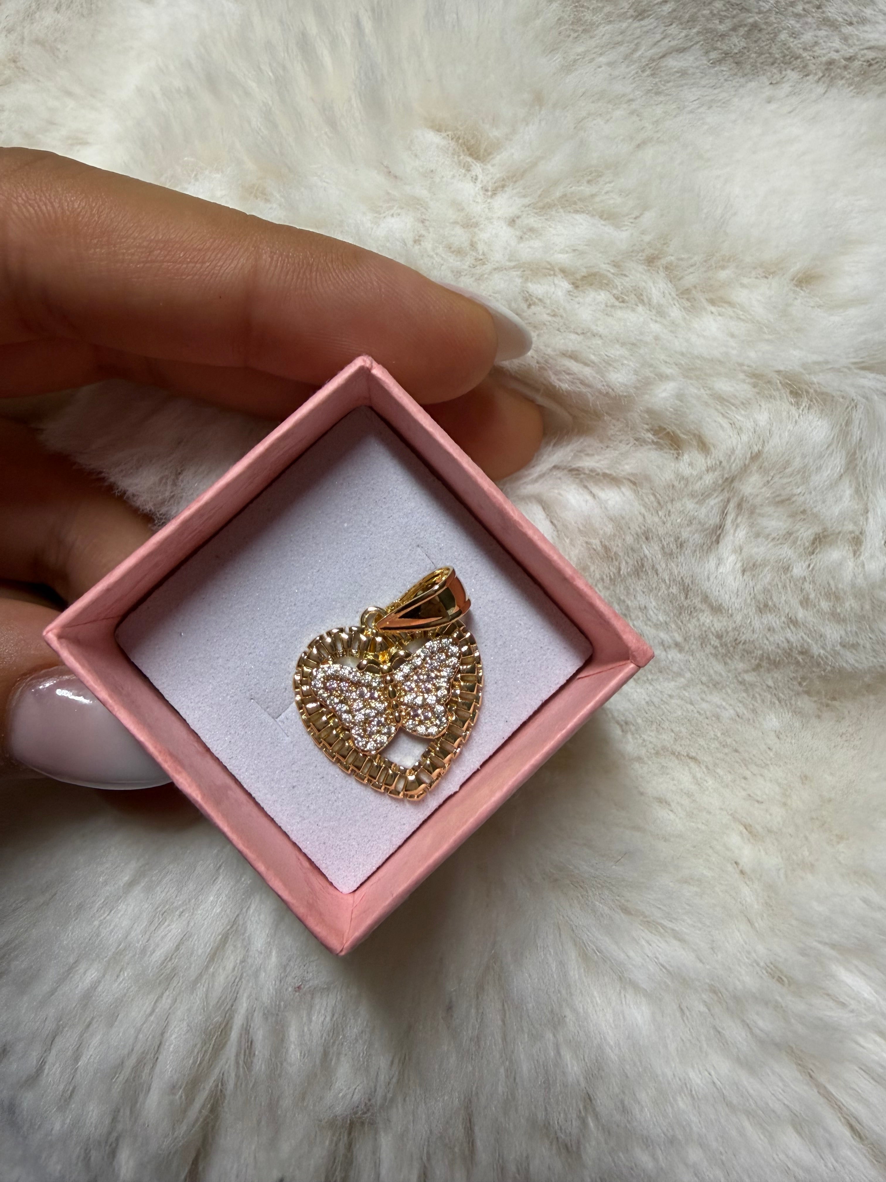 BUTTERFLY ROLEX HEART NECKLACES