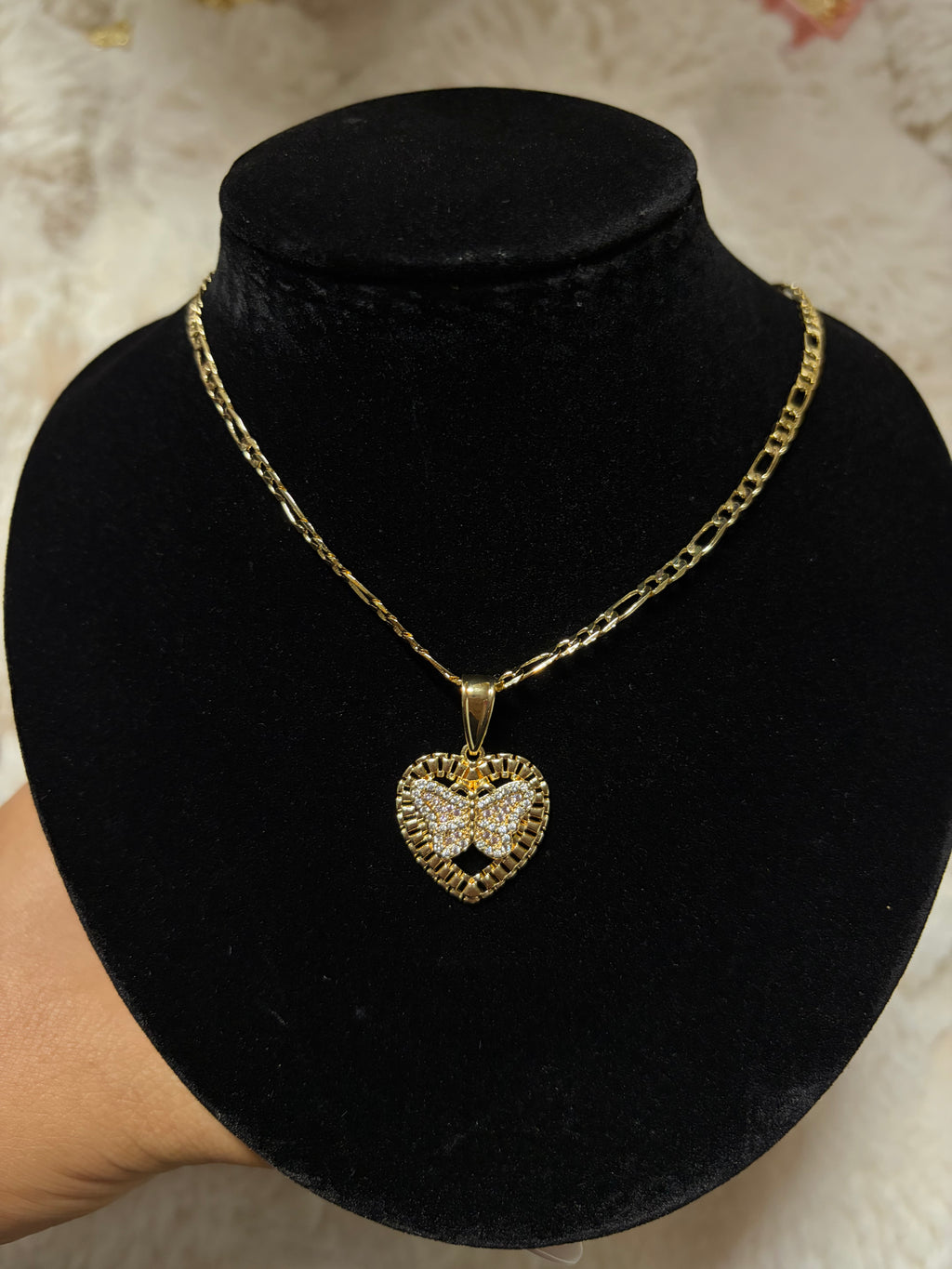 BUTTERFLY ROLEX HEART NECKLACES