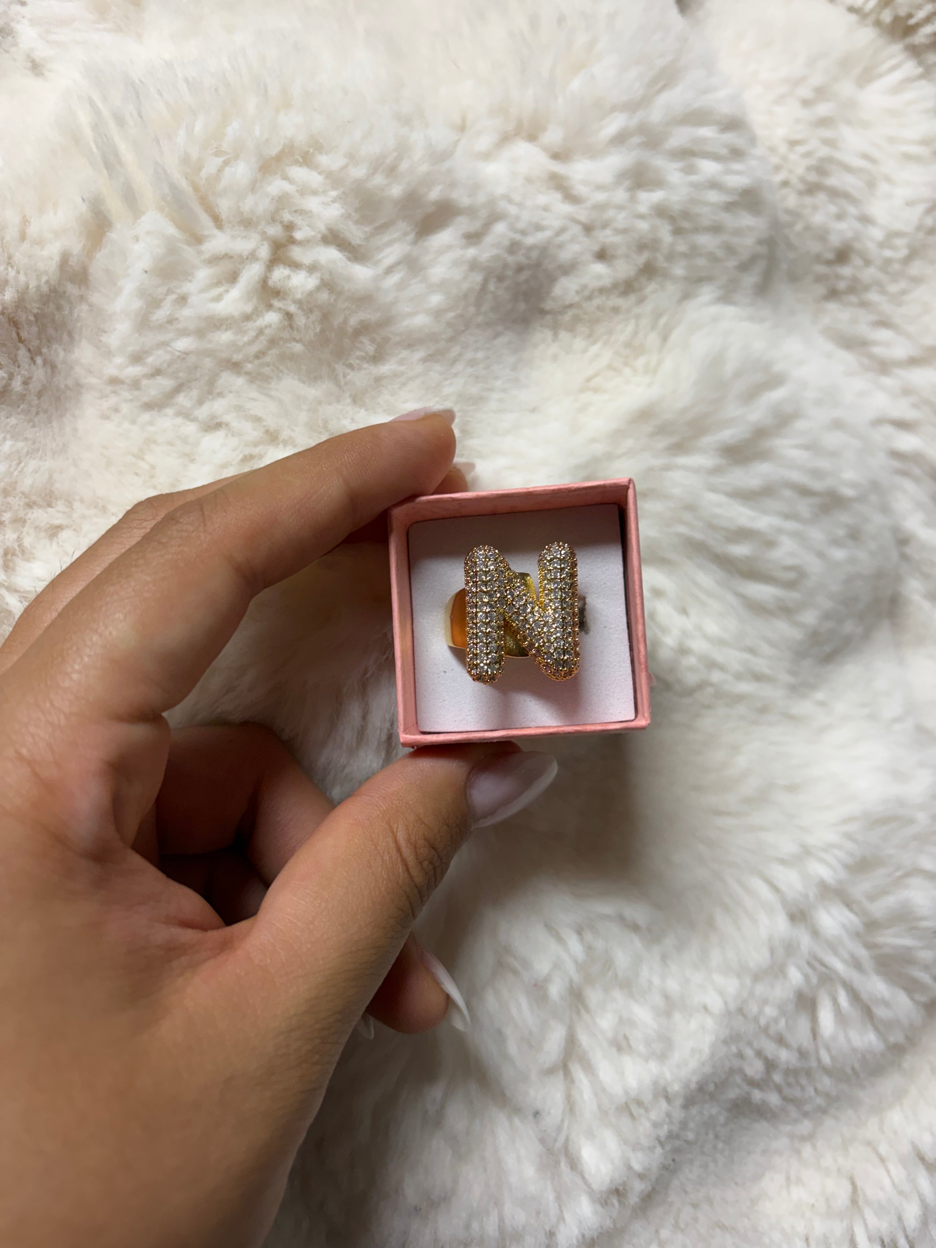 LETTER "N" ADJUSTABLE RING