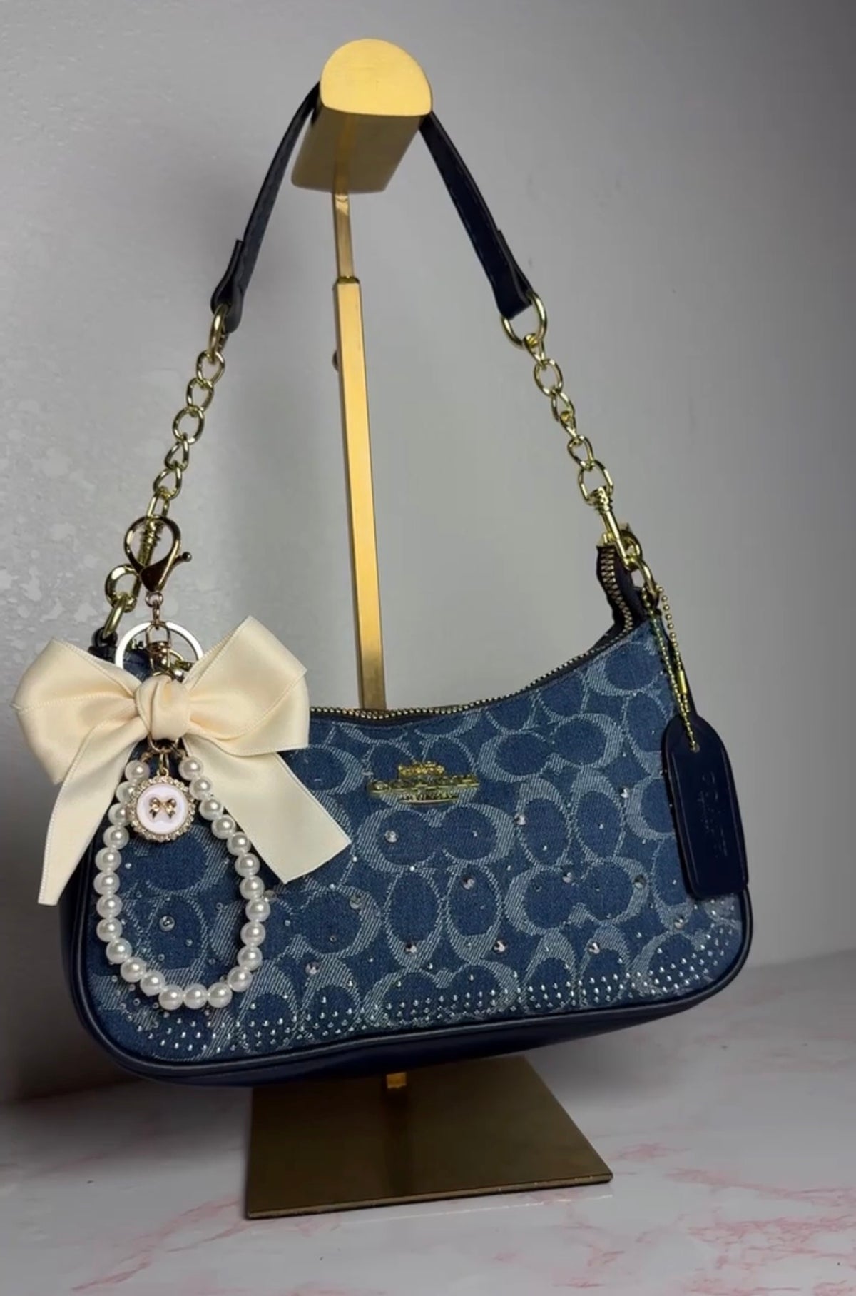 BLUEY PURSE WITH BOW