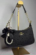 BLACK PURSE WITH BOW